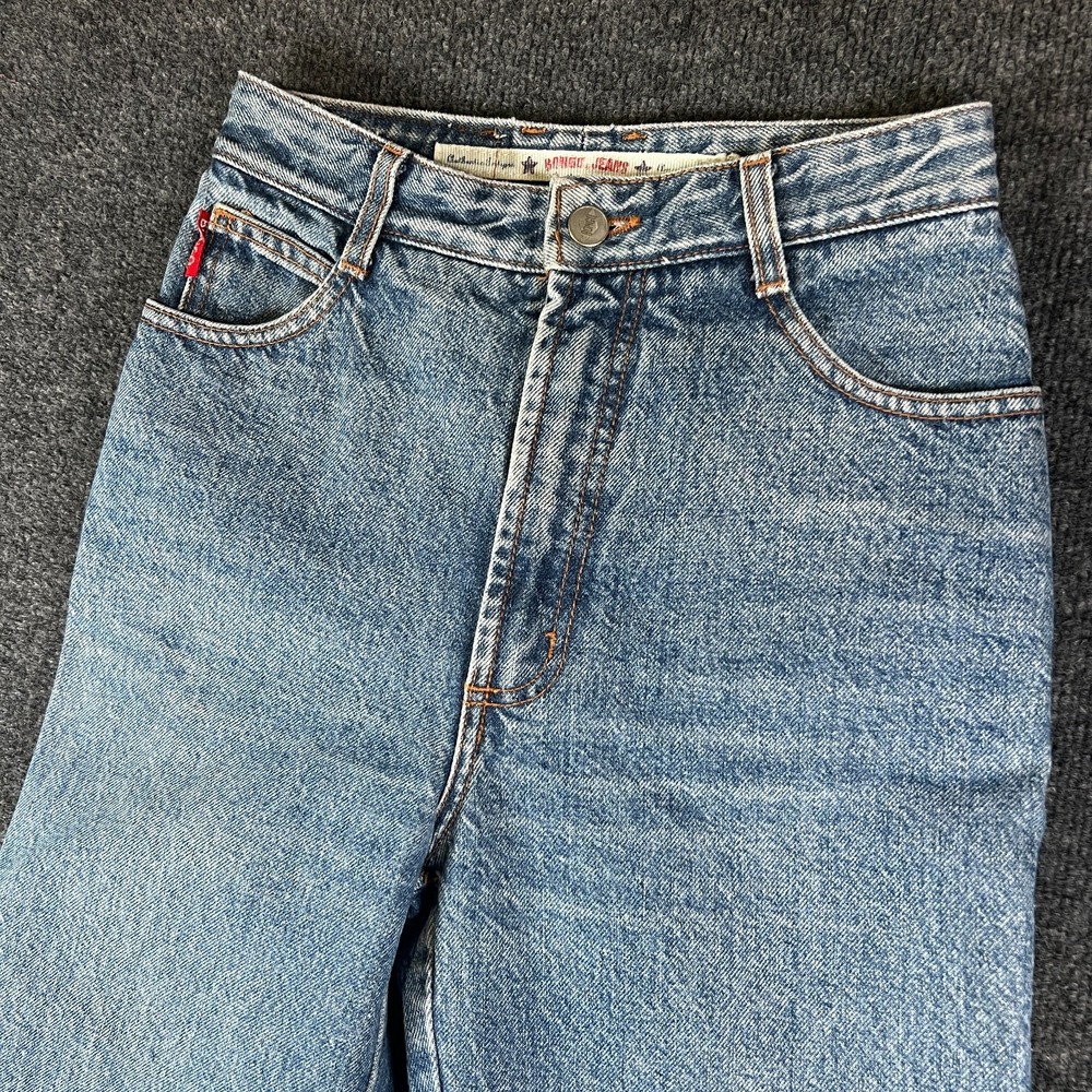 VTG Bongo by Gene‎ Montesano Jeans Womens 26x27 Blue Denim High Rise Tapered Leg